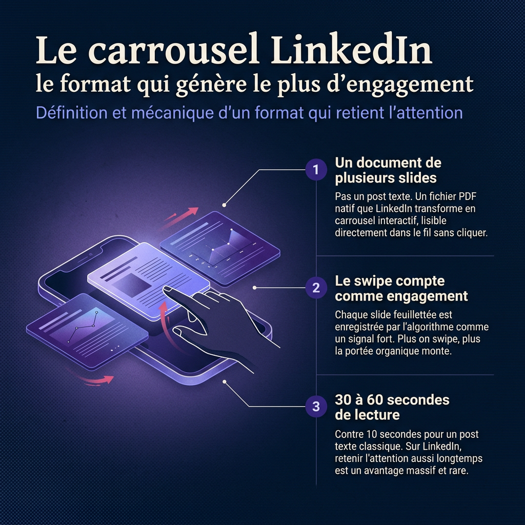 Le carrousel LinkedIn : le format qui génère le plus d'engagement